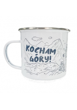 Kubek emaliowany - Kocham Góry!