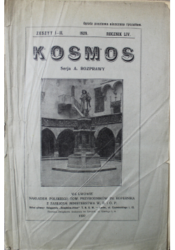 Kosmos 1929 r Serja A Rozprawy zeszyt I do II