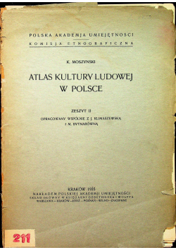 Atlas kultury ludowej w Polsce zeszyt II 1935 r