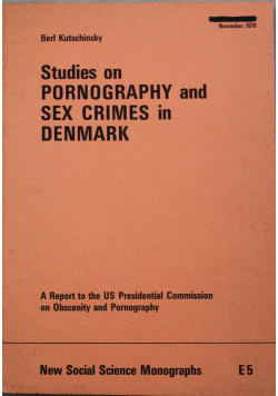 Studies on pornography and sex crimes in denmark