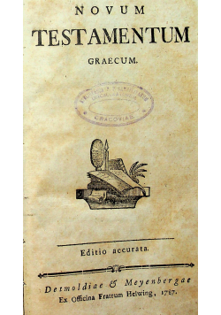 Novum Testamentum Graecum 1787 r.