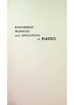 Engineering properties and applications of plastics