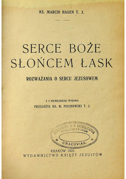 Serce boże słońcem łask 1924 r