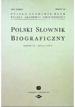 Polski słownik biograficzny Zeszyt 161