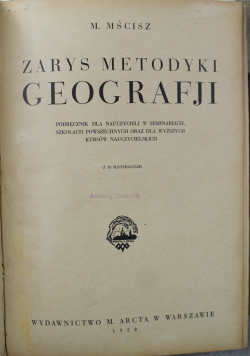 Zarys metodyki geografji 1928 r.