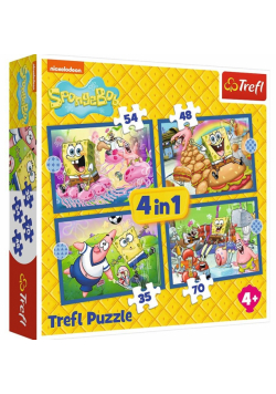 Puzle 4w1 Podwodne życie SpongeBoba 34674