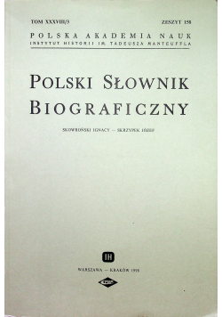Polski Słownik Biograficzny XXXVIII