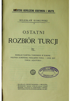 Ostatni rozbiór Turcji  1915 r