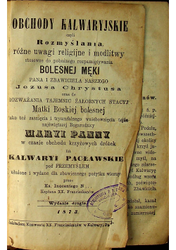 Obchody Kalwaryjskie 1873r.