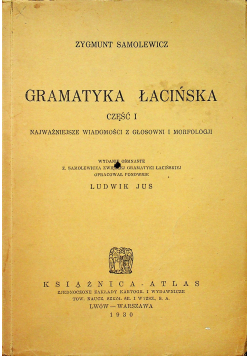 Gramatyka łacińska część I 1930 r