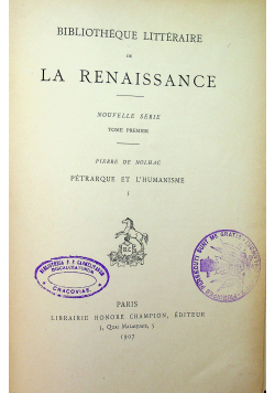 La Renaissance Tom I i II 1907 r.