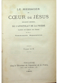 Le messager Coeur de Jesus Tom LIX 1891 r.