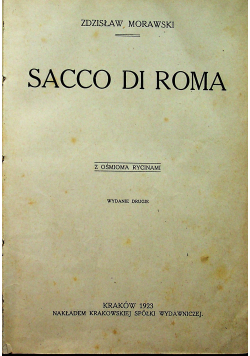 Sacco Di Roma 1923 r.