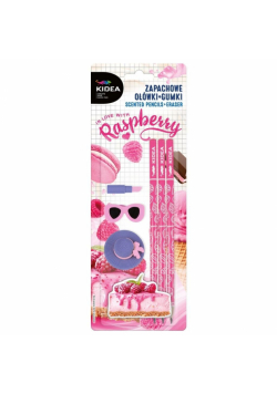 Zapachowe ołówki + gumki malinowy sernik Kidea