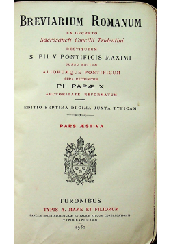 Breviarium Romanum 1932 r