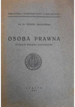 Osoba prawna 1927 r