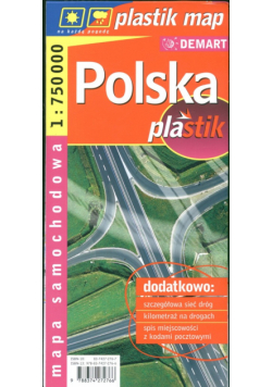 Polska 1:750 000 mapa samochodowa laminowana