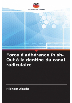 Force d'adhérence Push-Out à la dentine du canal radiculaire