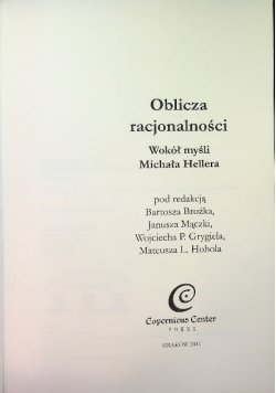 Oblicza racjonalności Wokół myśli Michała Hellera