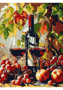 Malowanie po numerach - Jesienne wino 30x40cm