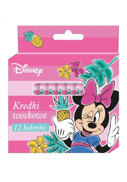 Kredki woskowe 12 kolorów Minnie Mouse