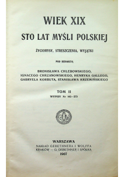Wiek XIX sto lat myśli Polskiej Tom II 1907r