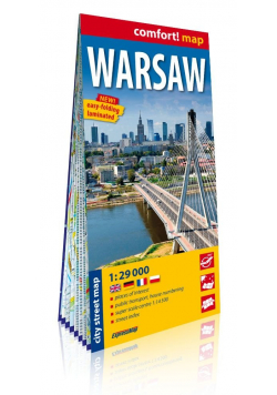 Warsaw laminowany plan miasta 1:29 000