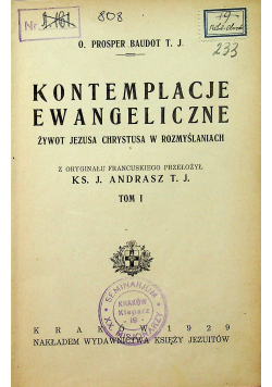 Kontemplacje ewangeliczne Tom 1 1929 r.