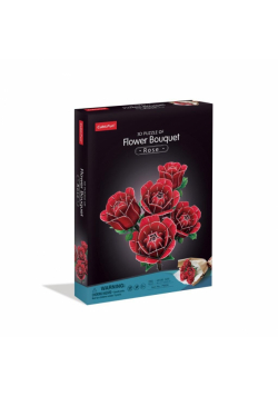 Puzzle 3D Duży bukiet kwiatów Róże