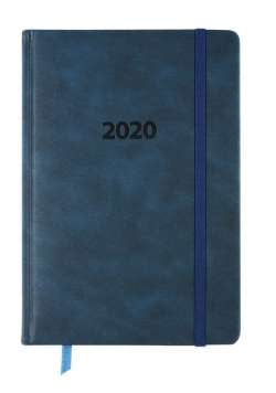 Kalendarz 2020 książkowy A5 tygodniowy Lux granatowy