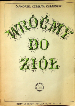 Wróćmy do ziół  wydanie III