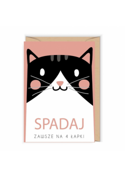 Kernet urodzinowy ze spadającym kotem