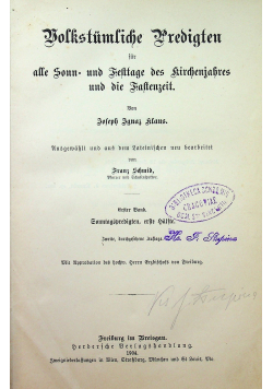 Folkstumliche Predgten 1904 r