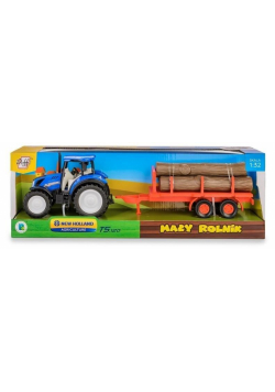 Traktor New Holland T5 z przyczepą do przewozu