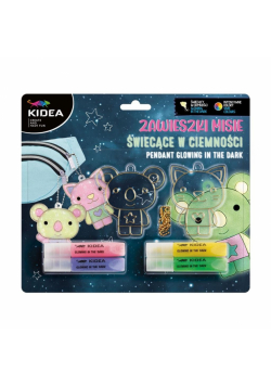 Zestaw zawieszek Misie świecących w ciemności Kidea