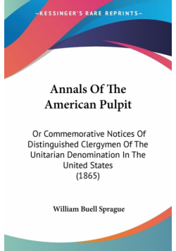 Annals Of The American Pulpit