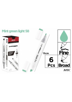 Marker Chromax z 2 końcówk. mint green 58 (6szt)
