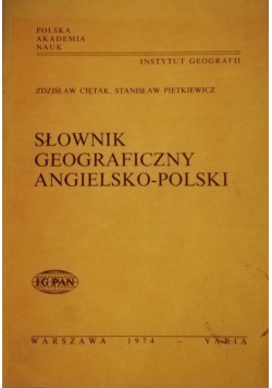 Słownik geograficzny angielsko - polski