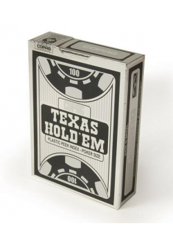Karty Texas Hold'em srebrny/czarny CARTAMUNDI