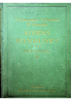 kodeks handlowy komentarz II 1936 r