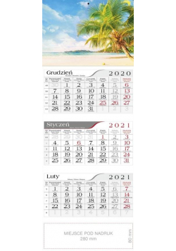Kalendarz 2021 Trójdzielny Tropikalne klimaty CRUX