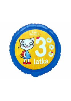 Balon foliowy Kicia Kocia 3 latka 46cm
