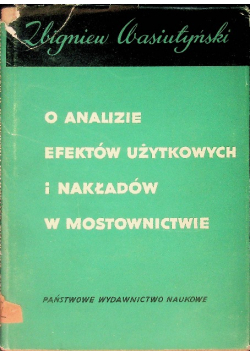 O analizie efektów użytkowych i nakładów w Mostownictwie