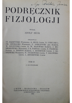Podręcznik Fizjologji 1924 r.