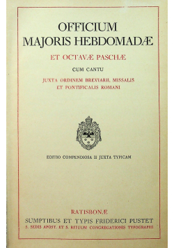 Officium Majoris Hebdomadae et octavae paschae 1936 r.