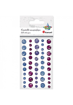 Kryształki samoprzylepne fasetowane mix 50szt