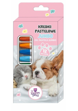 Kredki pastelowe jumbo The Sweet Pets 12 kolorów