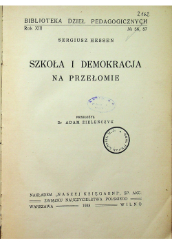 Szkoła i demokracja na przełomie 1938r