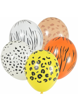 Balony z nadrukiem zwierzęcym 5szt