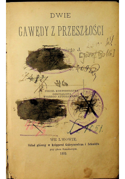 Dwie gawędy z przeszłości 1893 r